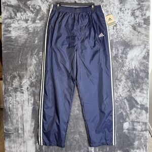 Vintage Dead Stock Adidas Tear Away Warm Up Sweatpants Size X-Large Dark Blue